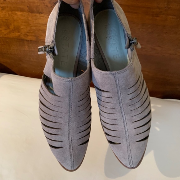 1.State Arnet Taupe Leather Cutout Ankle Booties Size 6M - Picture 15 of 16
